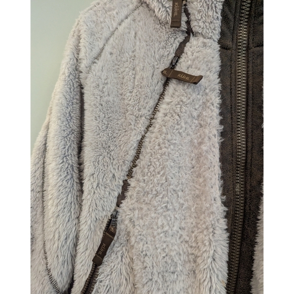 Kuhl Flight Jacket In Stone Sherpa Fleece Size Large - Picture 2 of 7